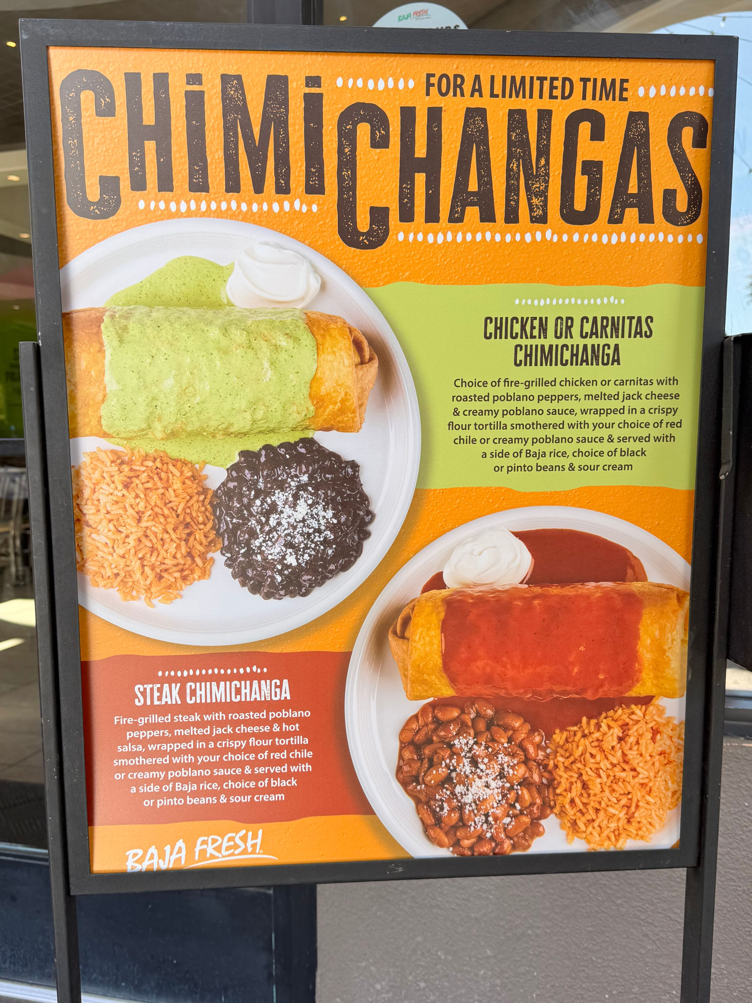 Baja Fresh Chicken Chimichanga