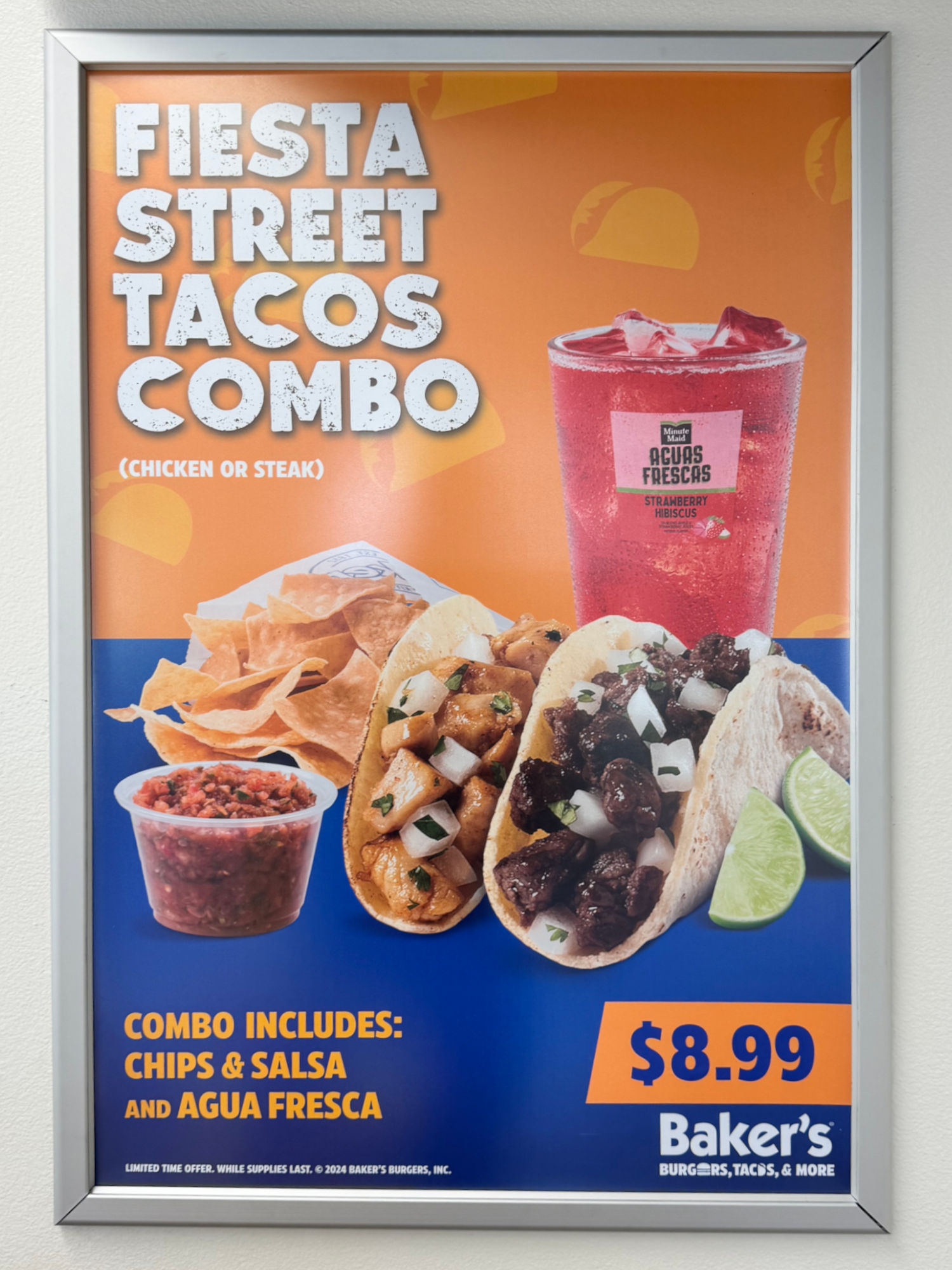 Baker's Drive-Thru Fiesta Street Tacos Combo