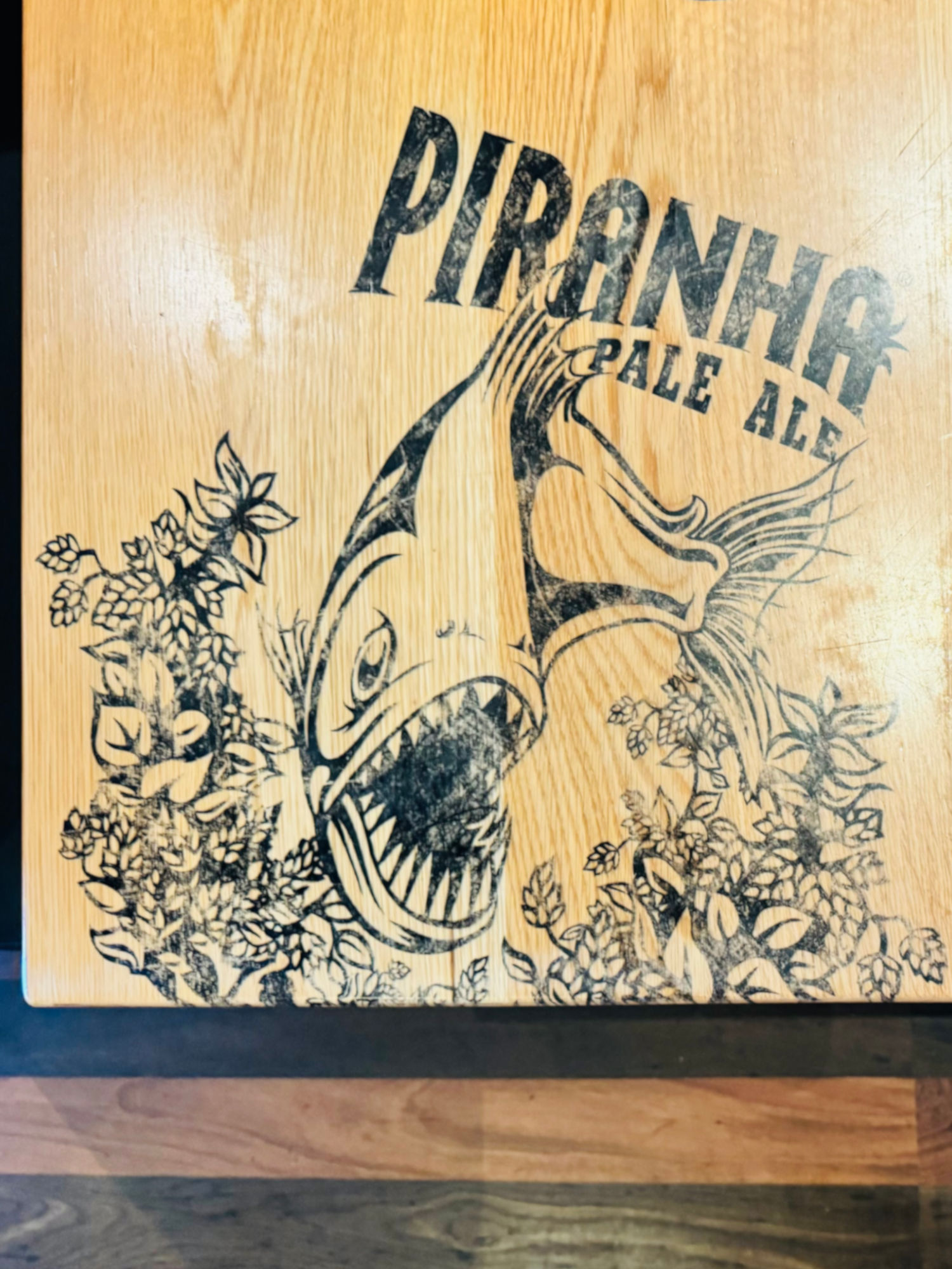 BJ's Brewhouse Piranha Pale Ale Table