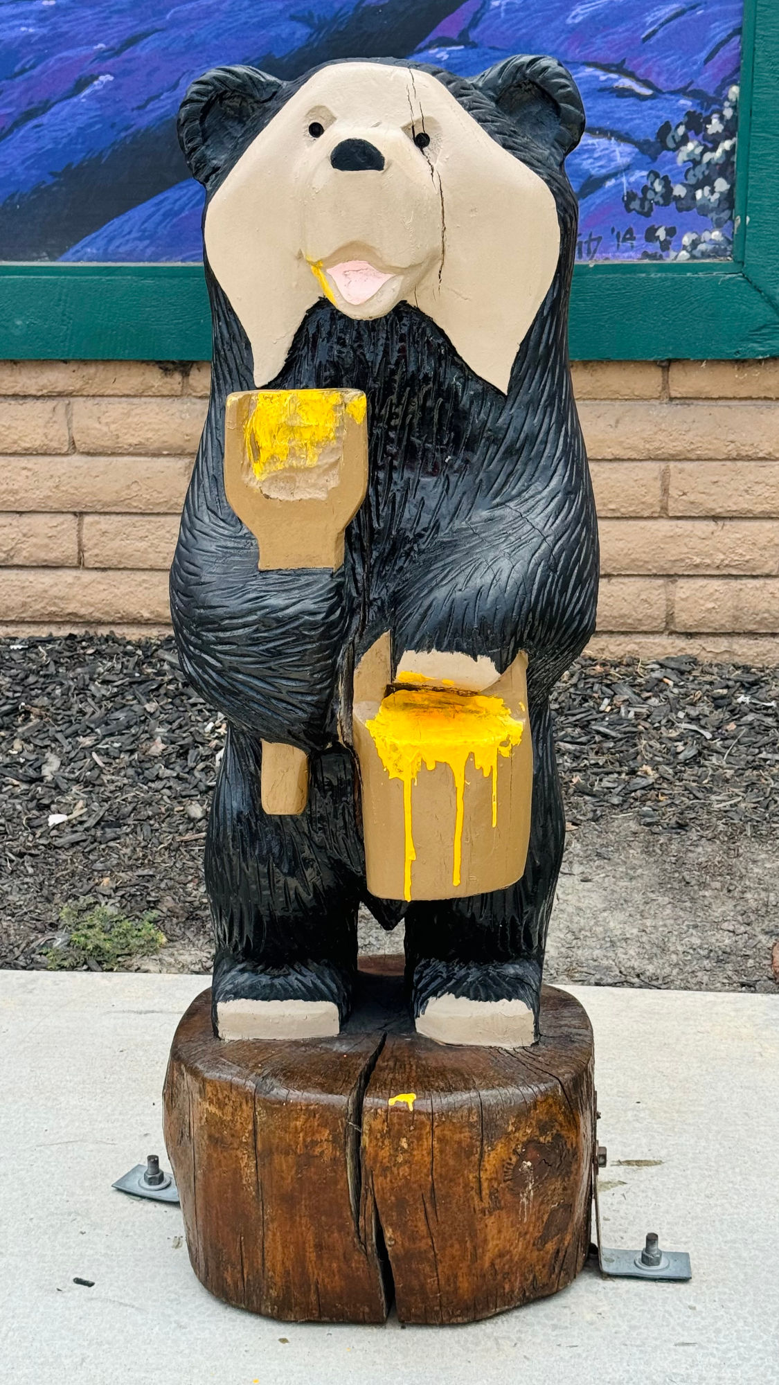 Black Bear Diner Carved Honey Bear