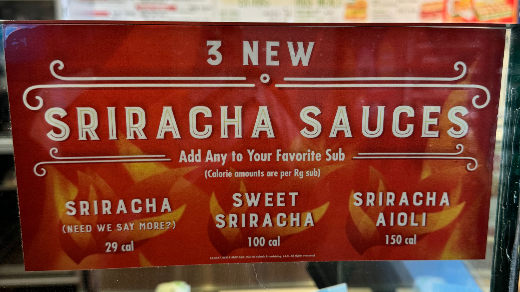 Blimpie Sriracha Sauces