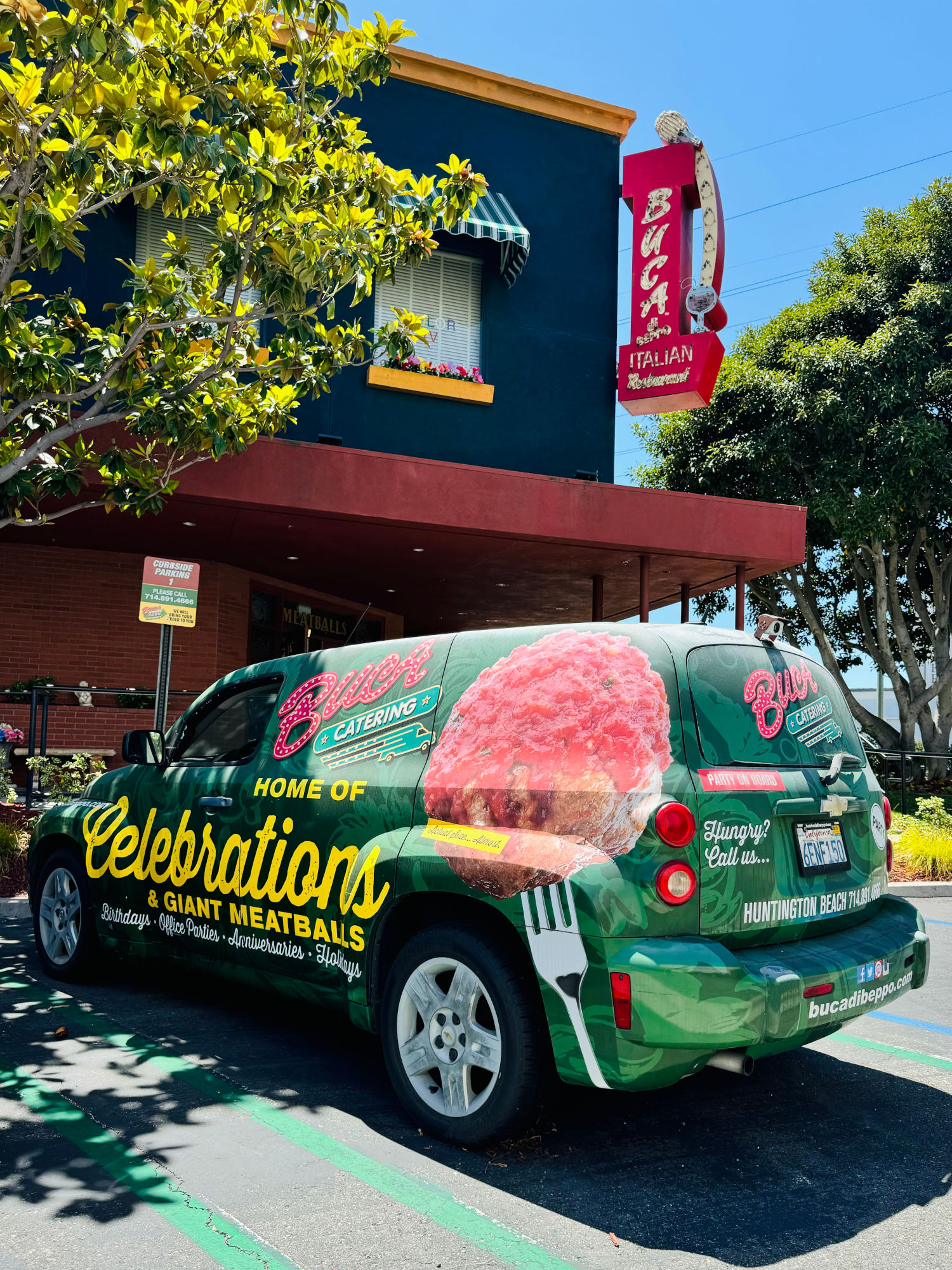 Buca di Beppo Huntington Beach Delivery Van