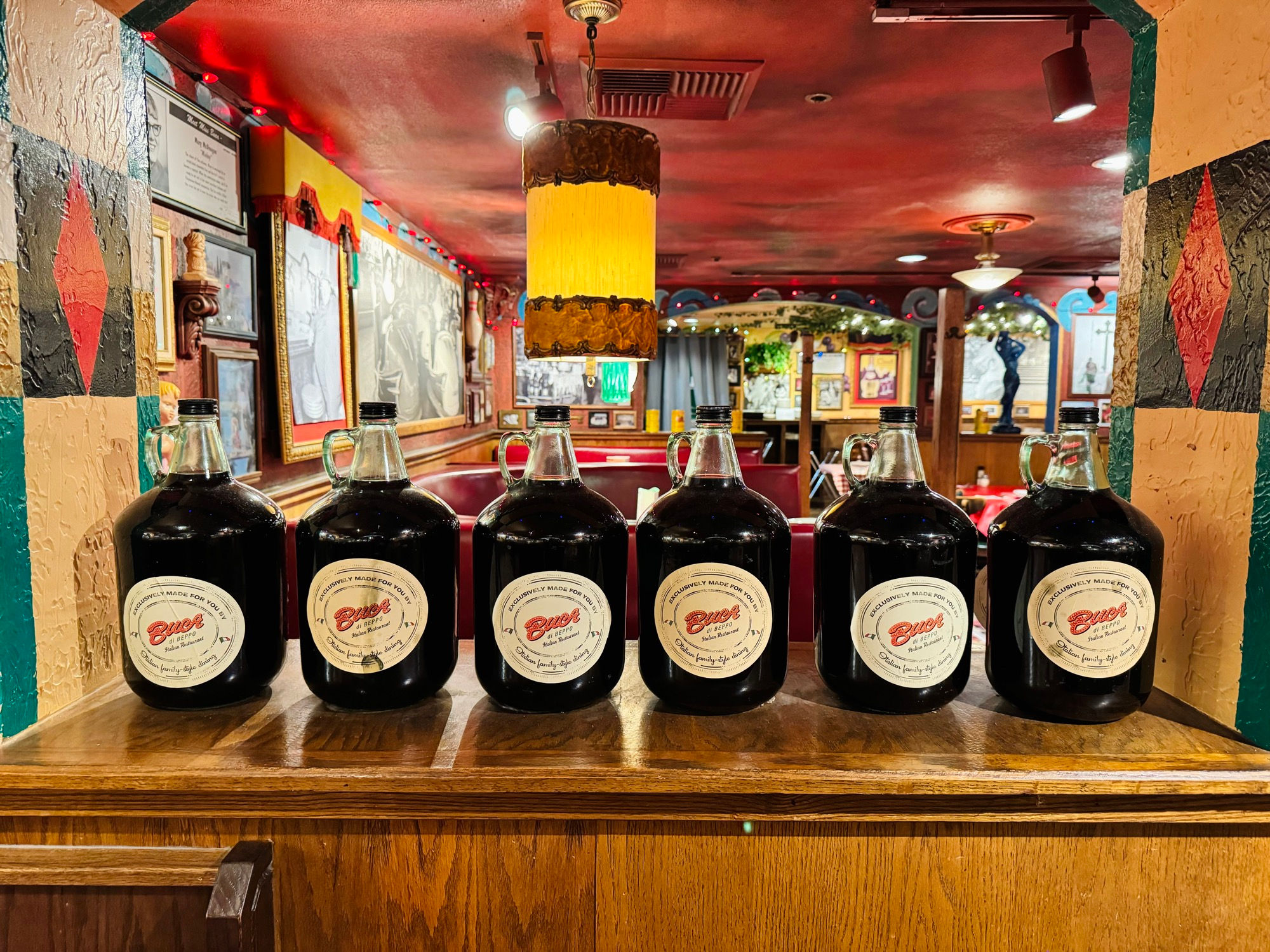 Buca di Beppo Huntington Beach Wine Bottles