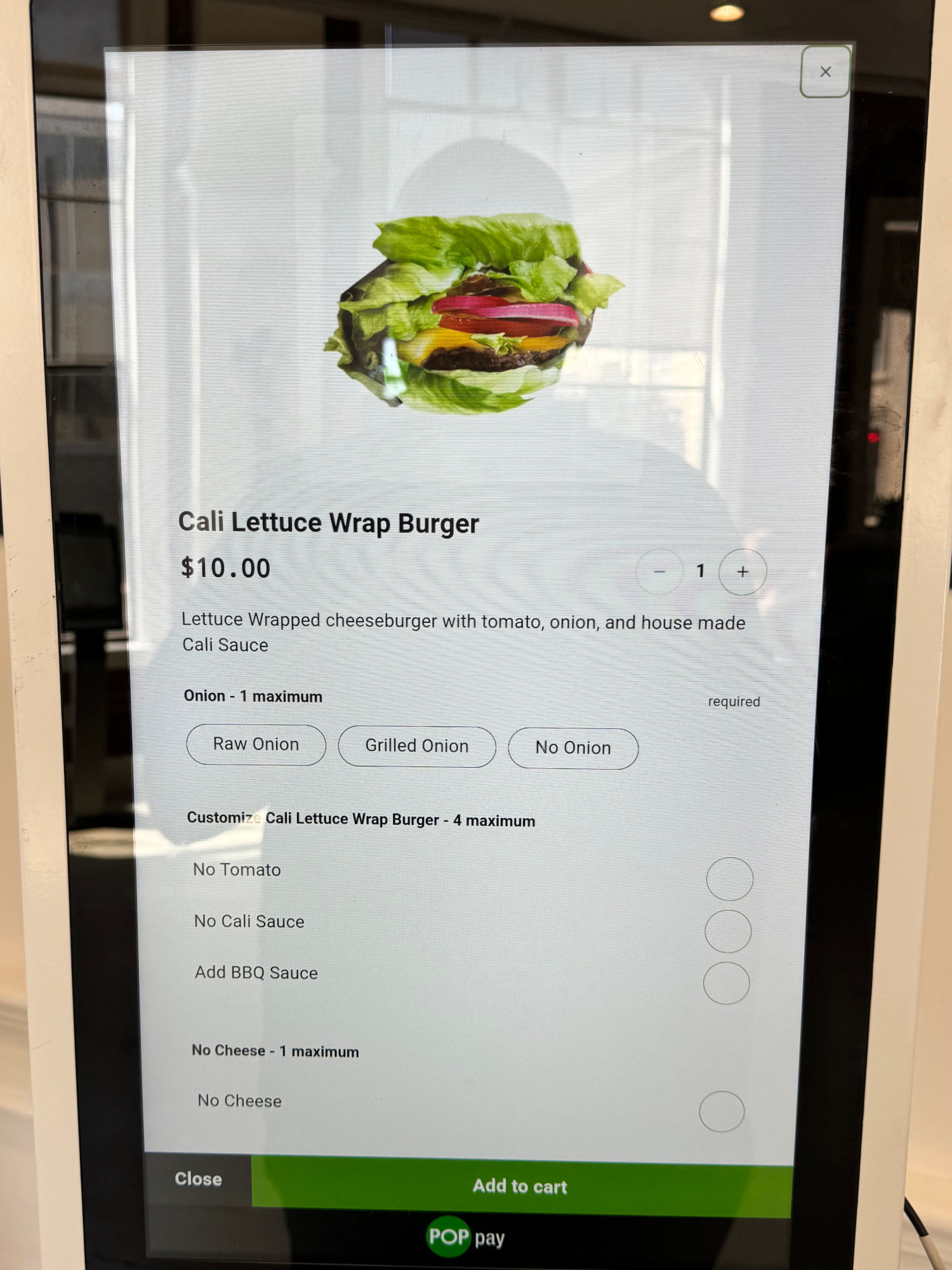 CaliExpress Menu Cali Lettuce Wrap Burger