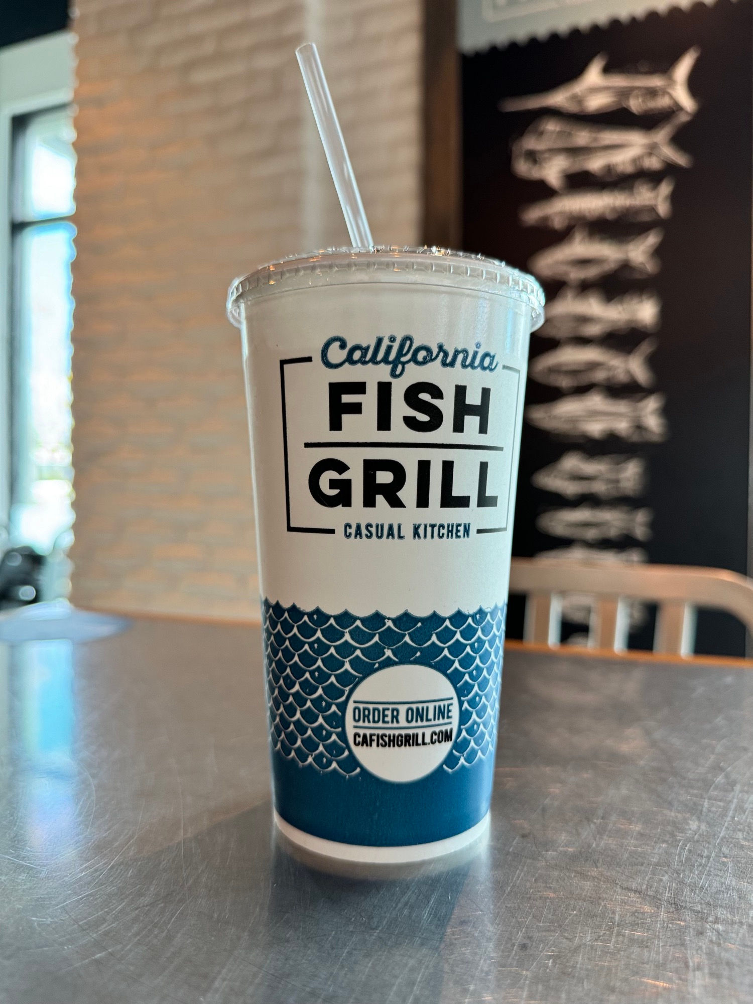 California Fish Grill Water Cup