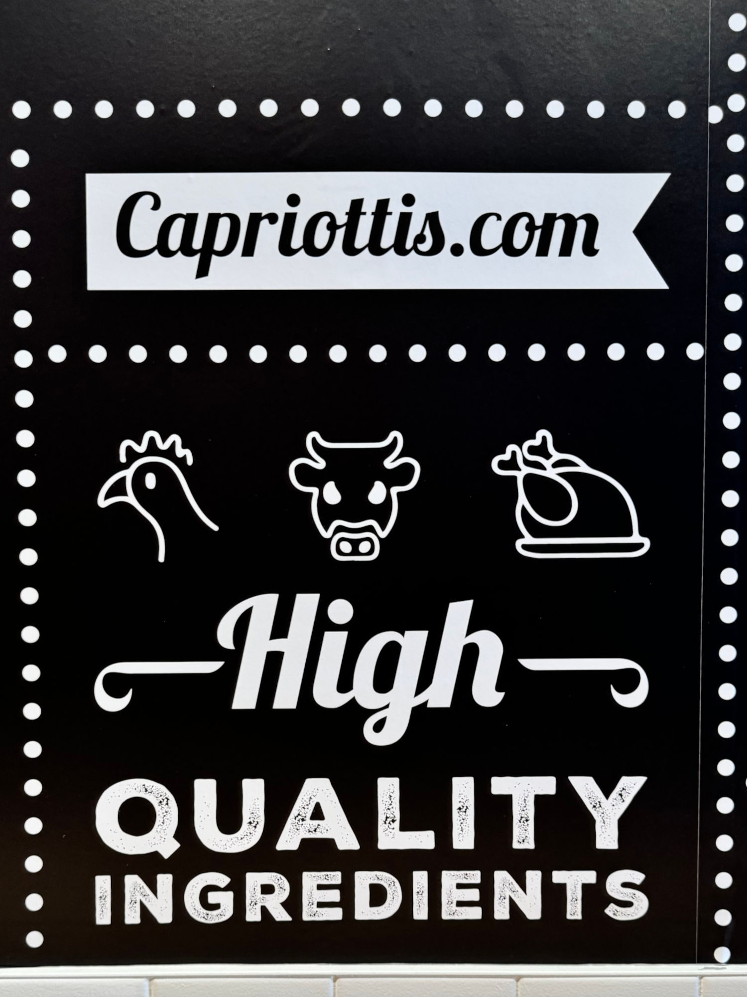 Capriotti's High Quality Ingredients