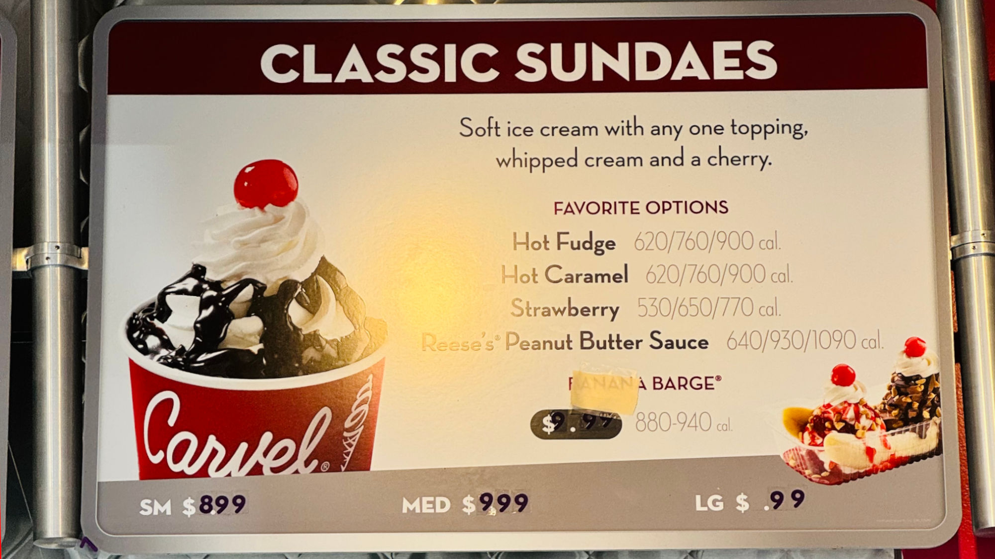 Carvel Classic Sundaes