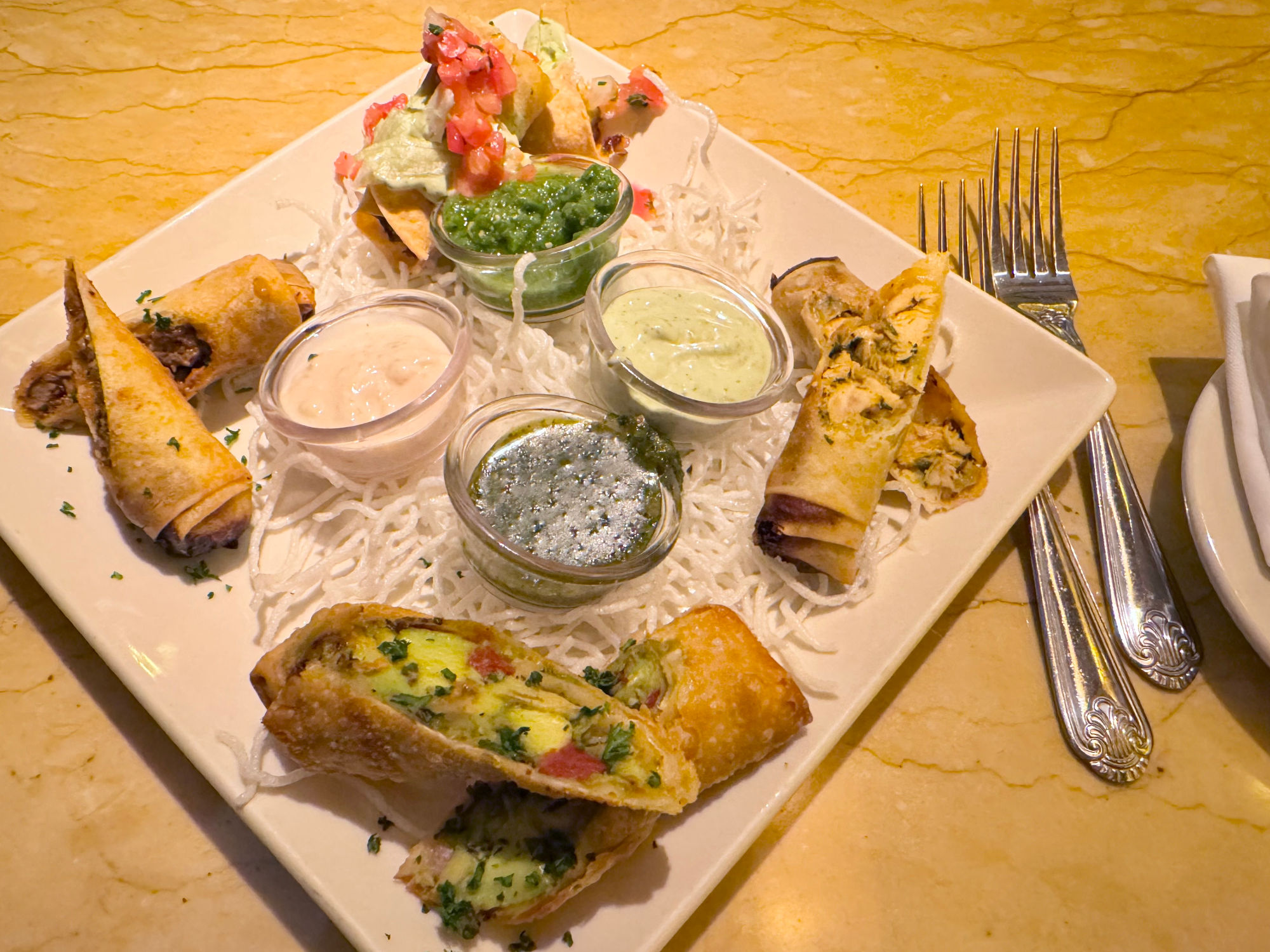 Cheesecake Factory Eggroll Sampler