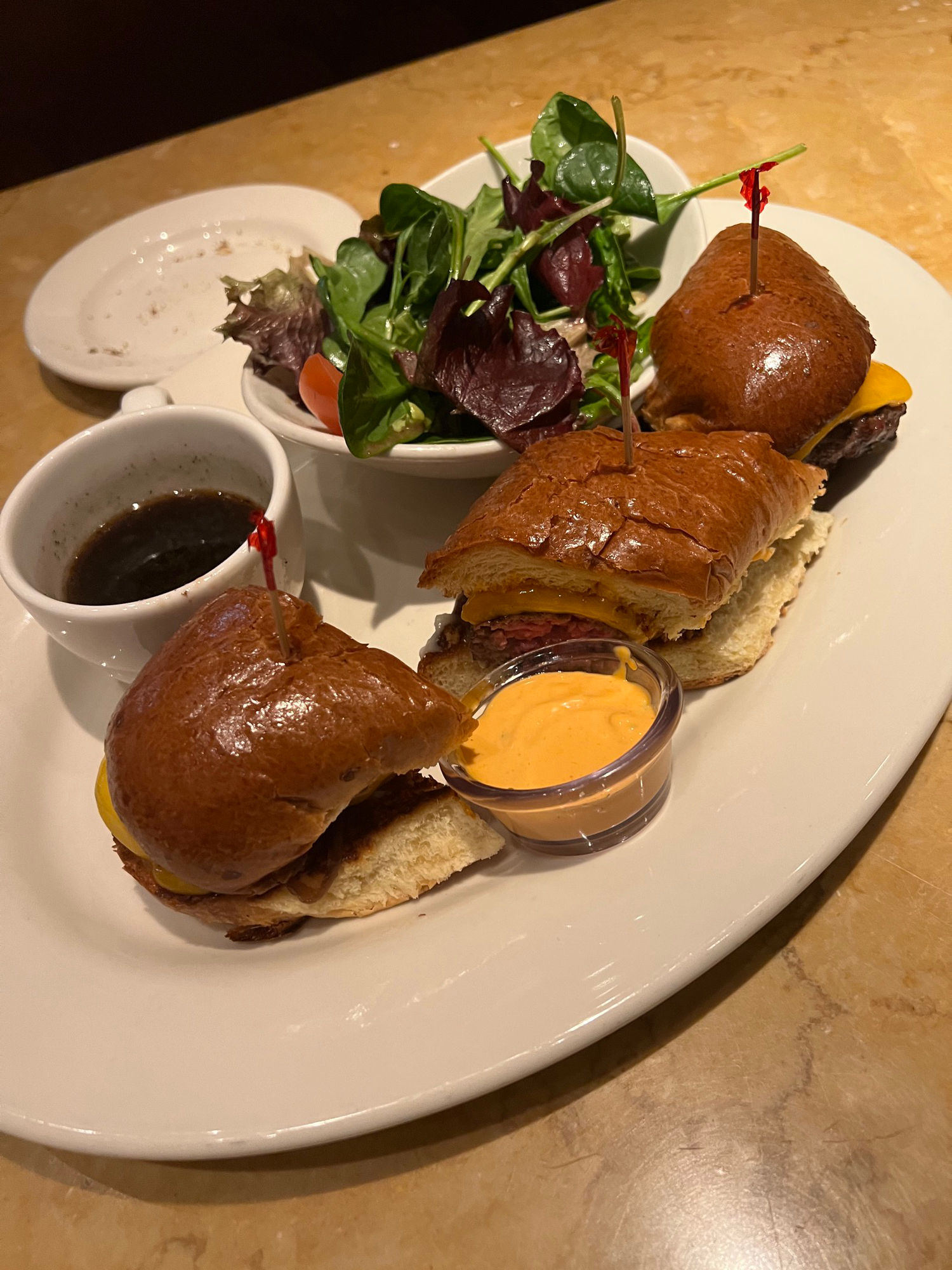 Cheesecake Factory French Dip Cheeseburger