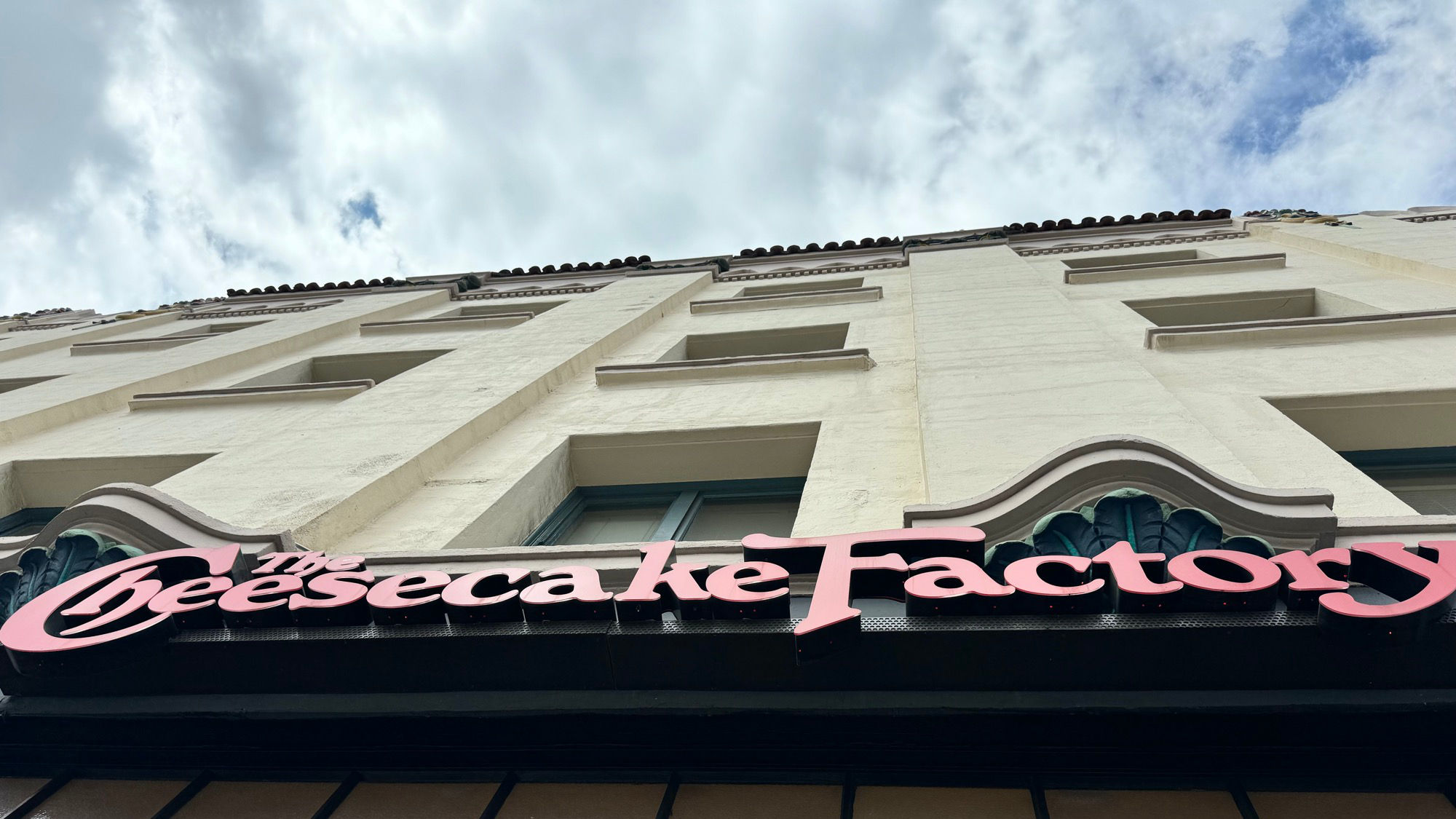 Cheesecake Factory Pasadena Sign