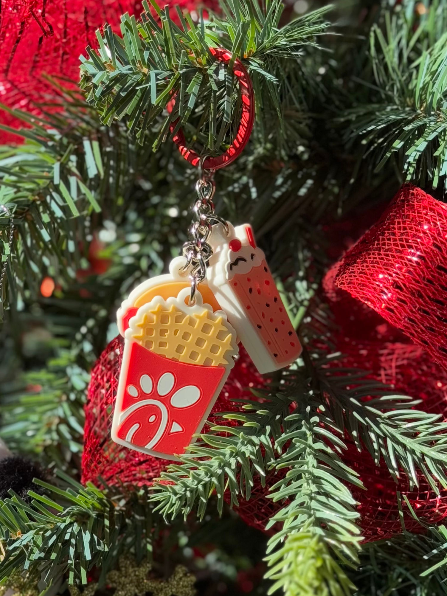 Chick-fil-A Keychain Christmas Ornament