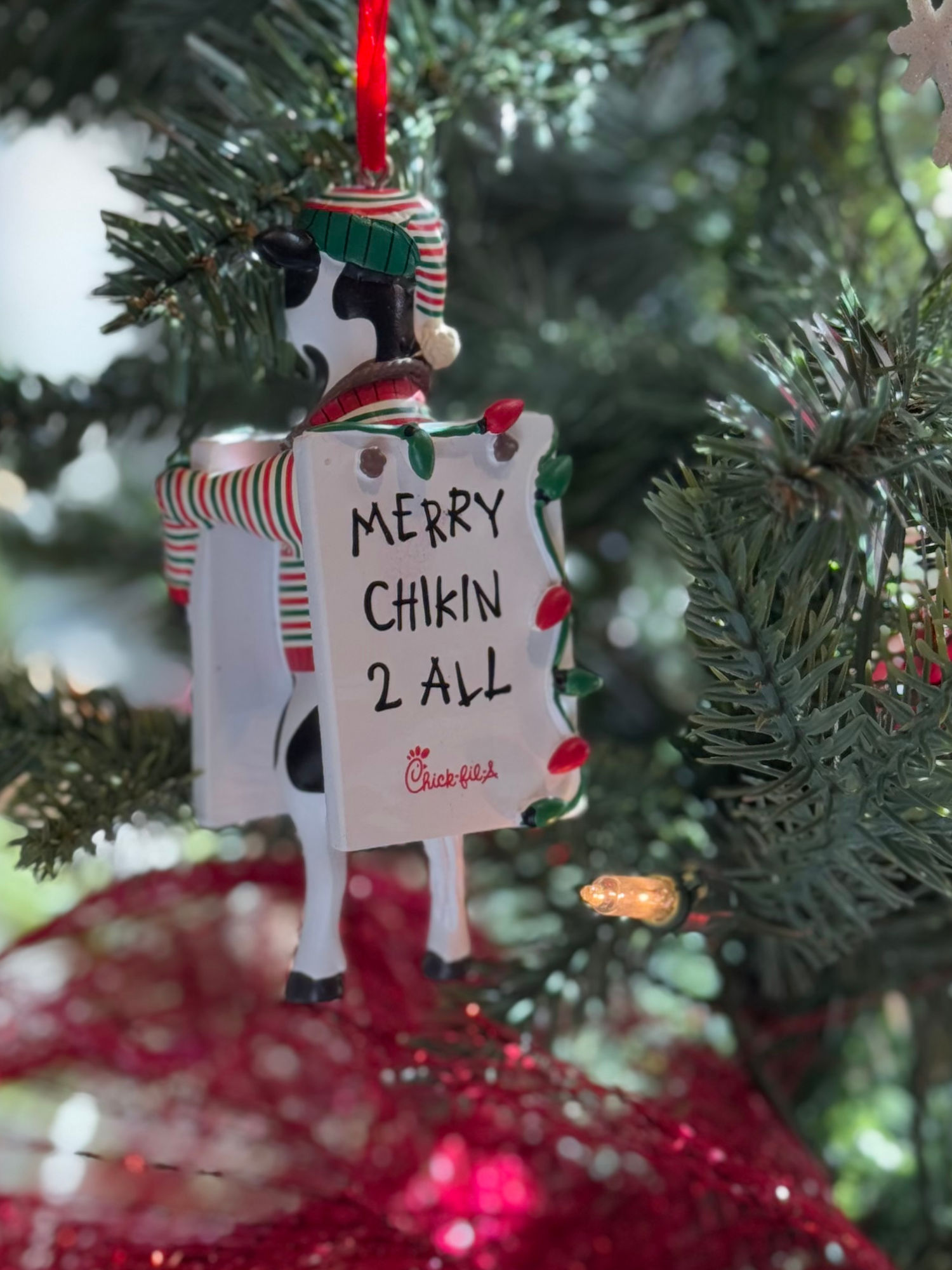 Chick-fil-A Merry Chikin Christmas Ornament