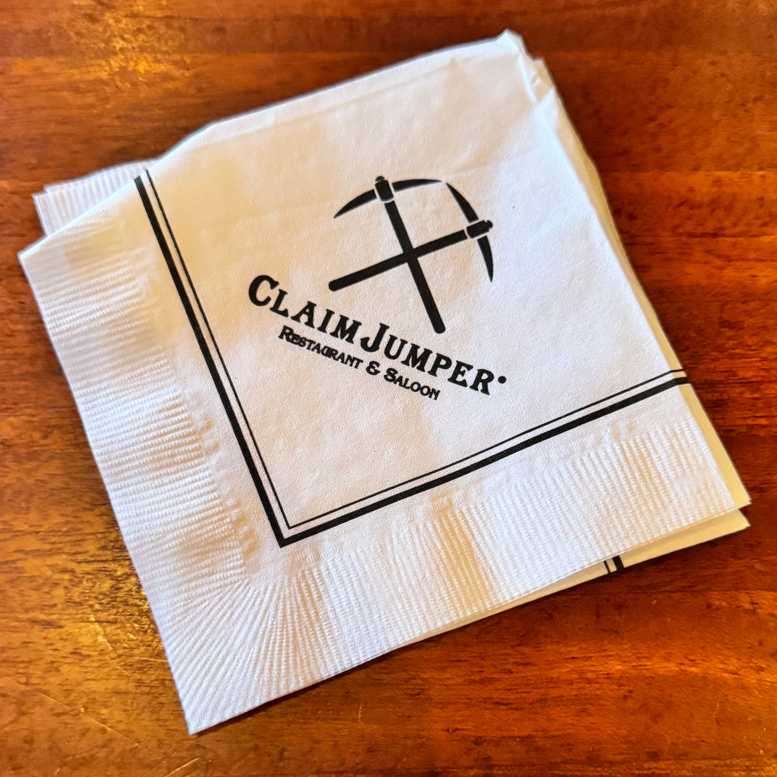 Claim Jumper Drink Napkin