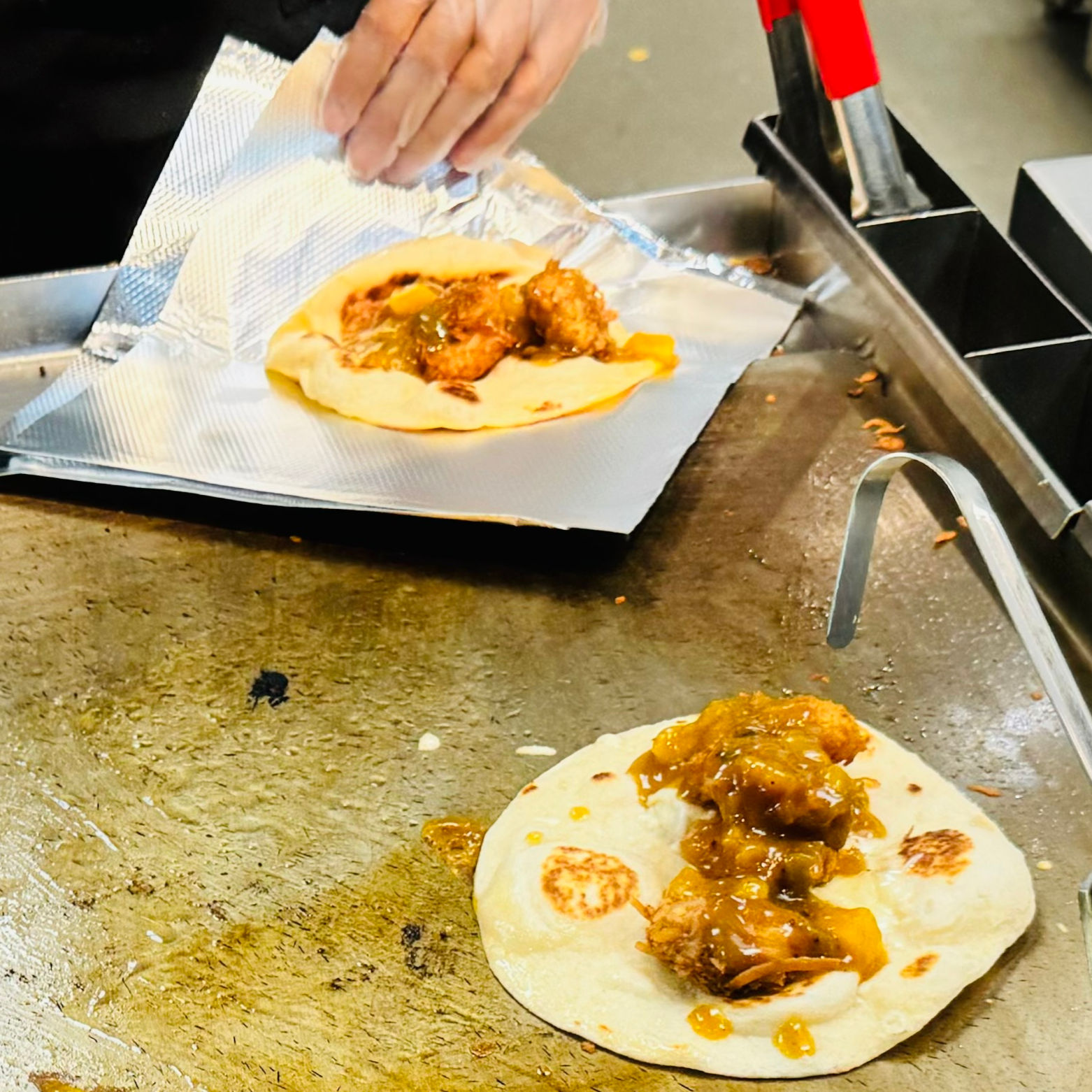 Coconut Shrimp Tacos Foil