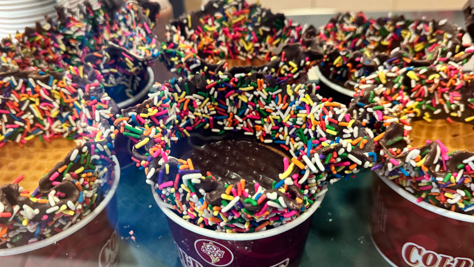 Cold Stone Sprinkled Waffle Bowls