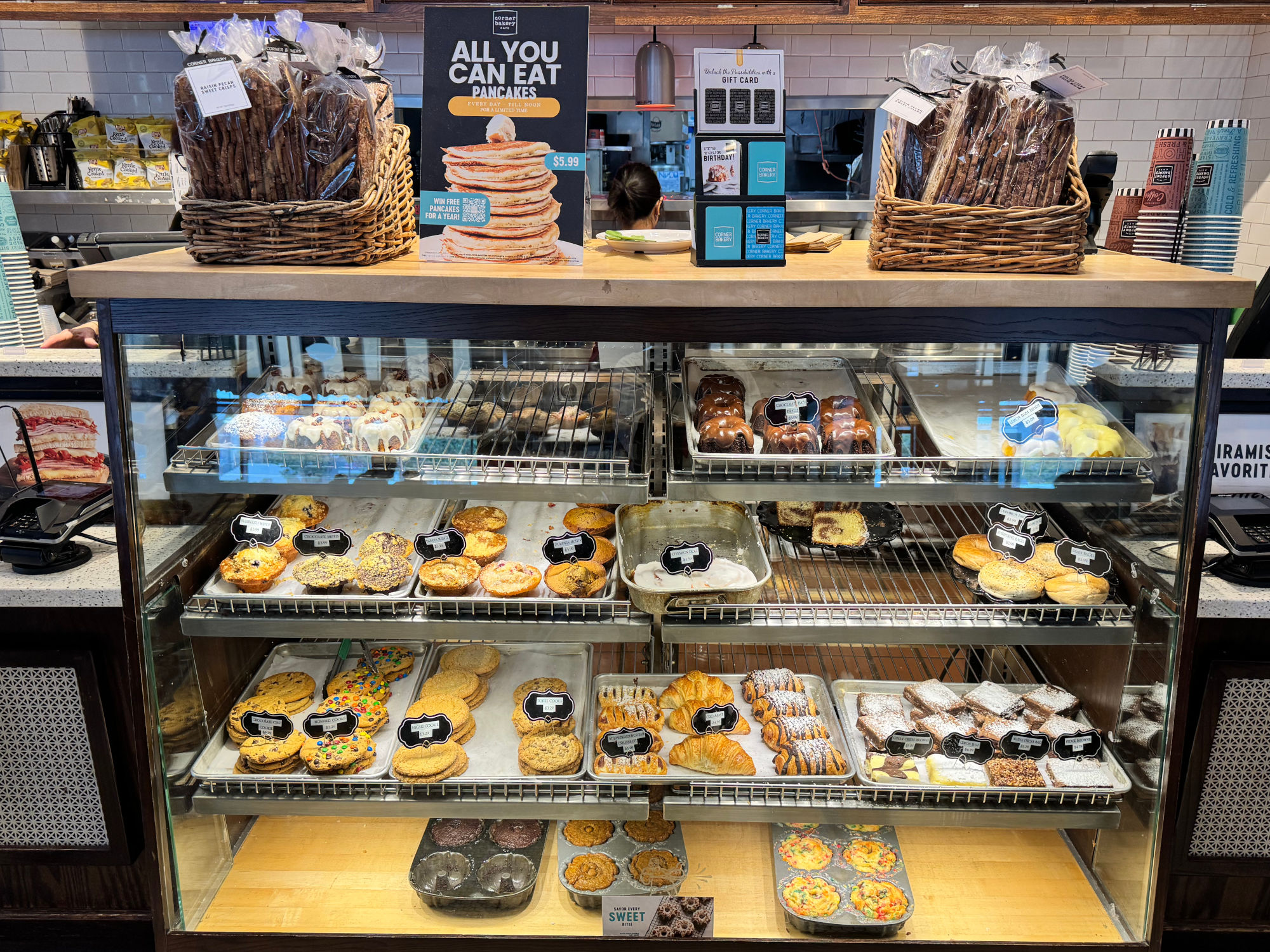 Corner Bakery Display Bakery Items