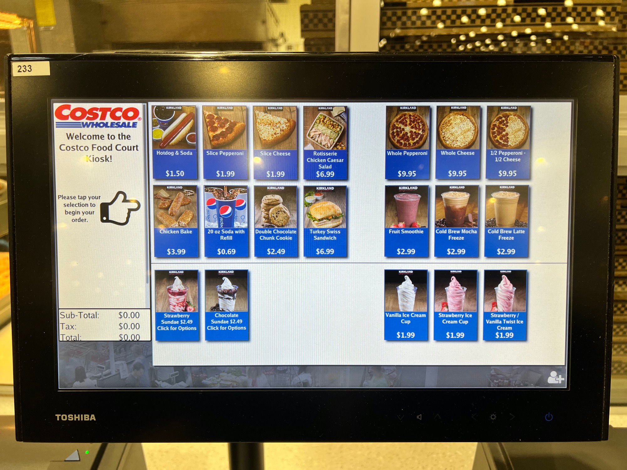 Costco Food Court Kiosk