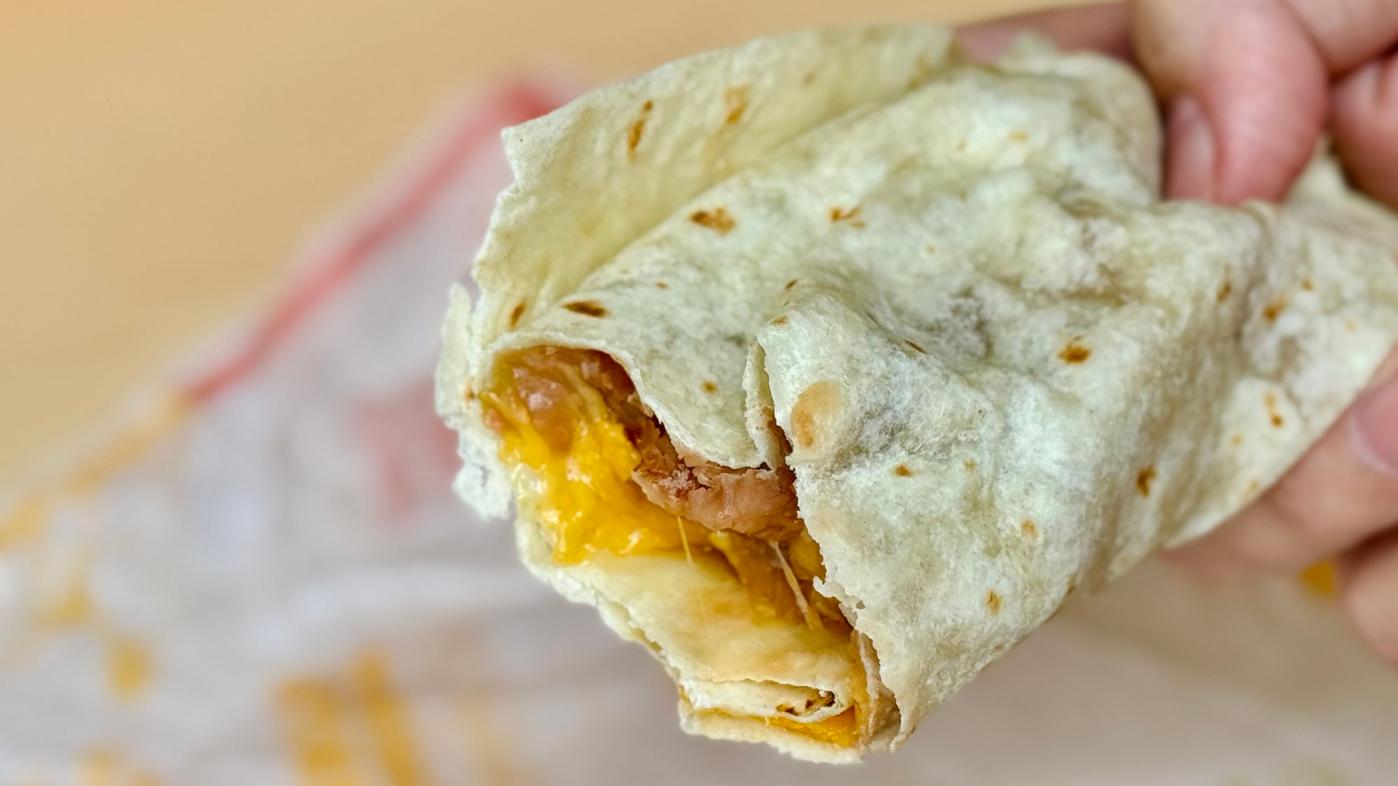 Green Bean & Cheese Burrito Del Taco Green Bean & Cheese Burrito