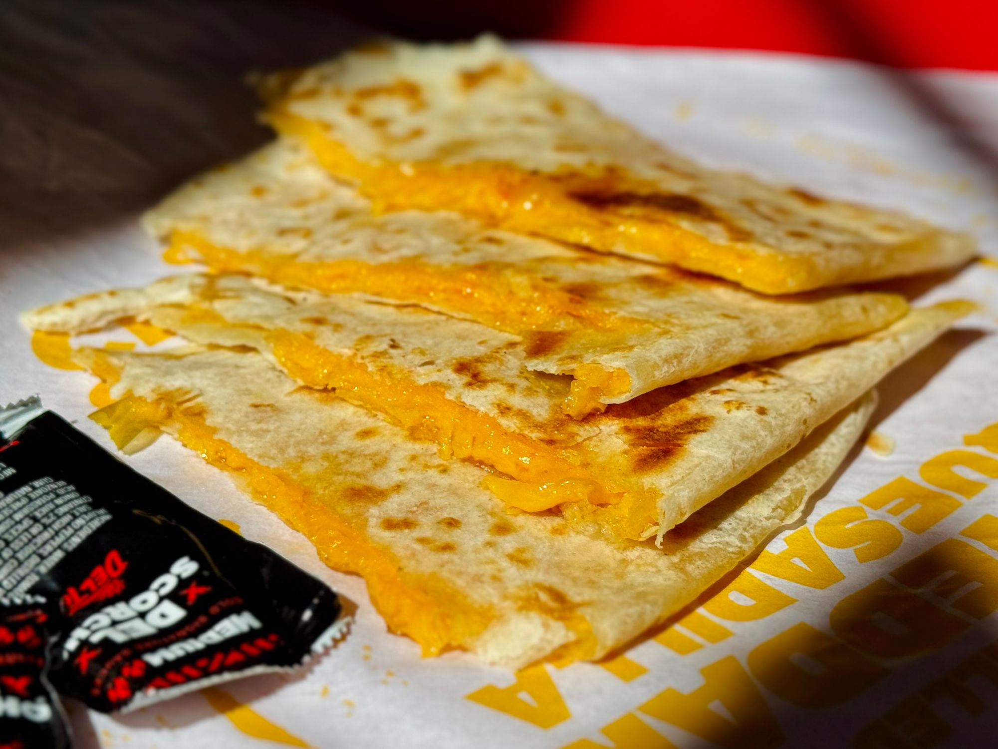 Cheddar Quesadilla Del Taco Cheddar Quesadilla