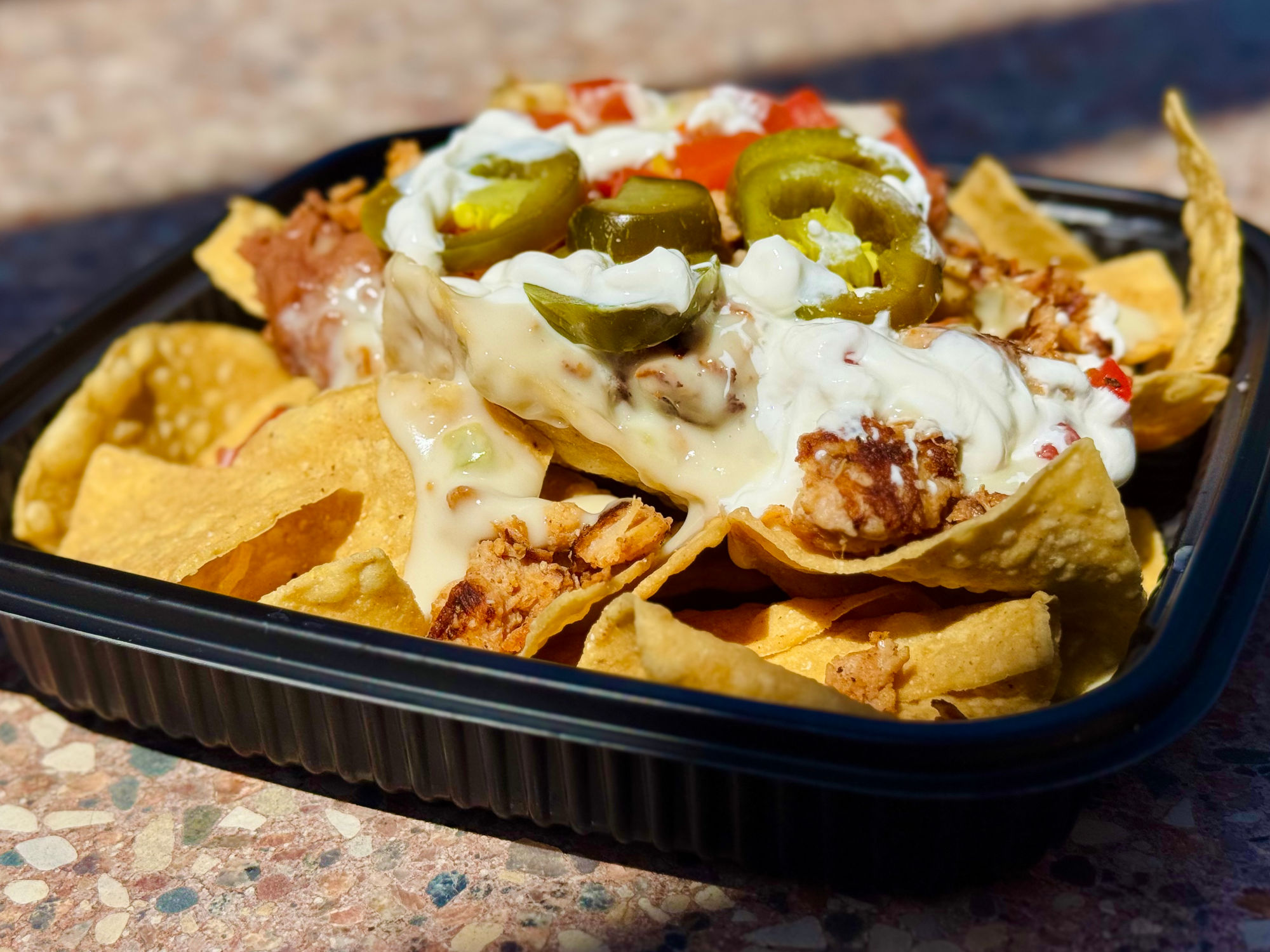 Chicken Queso Loaded Nachos Del Taco Chicken Queso Loaded Nachos