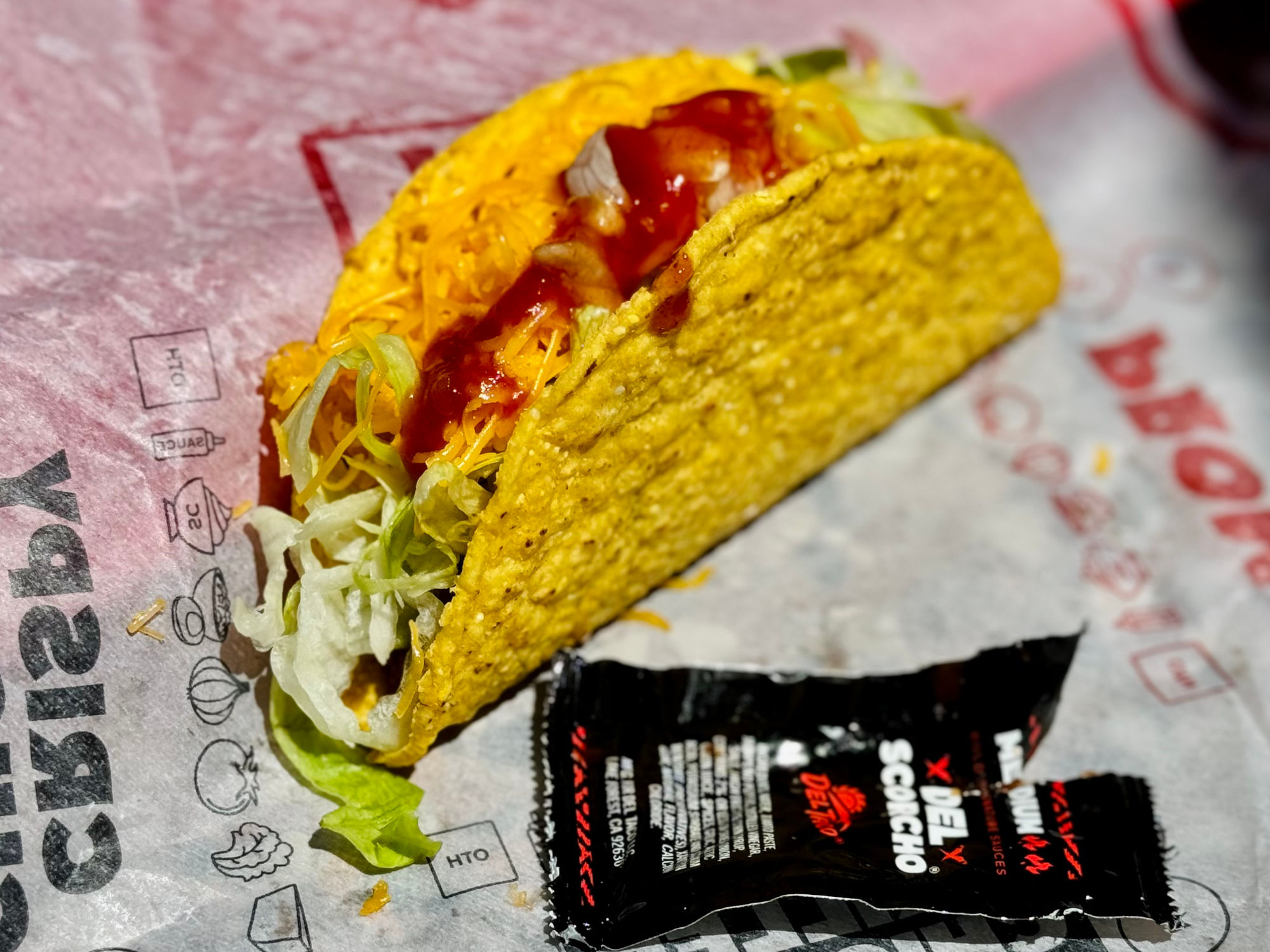 Crunchy Snack Taco Del Taco Crunchy Snack Taco