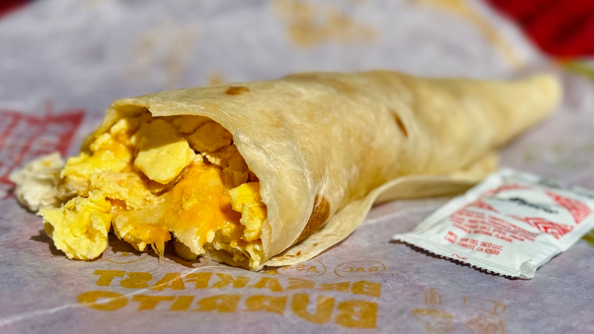 Egg & Cheese Breakfast Burrito Del Taco Egg & Cheese Breakfast Burrito