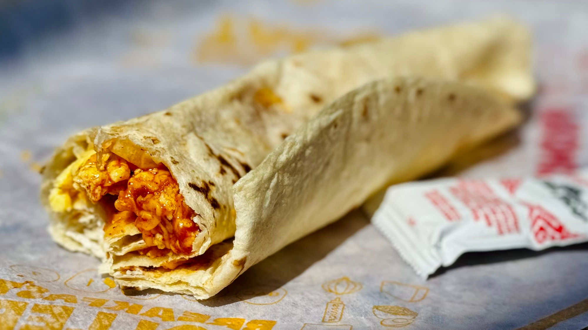 Egg & Cheese Breakfast Roller Del Taco Egg & Cheese Breakfast Roller