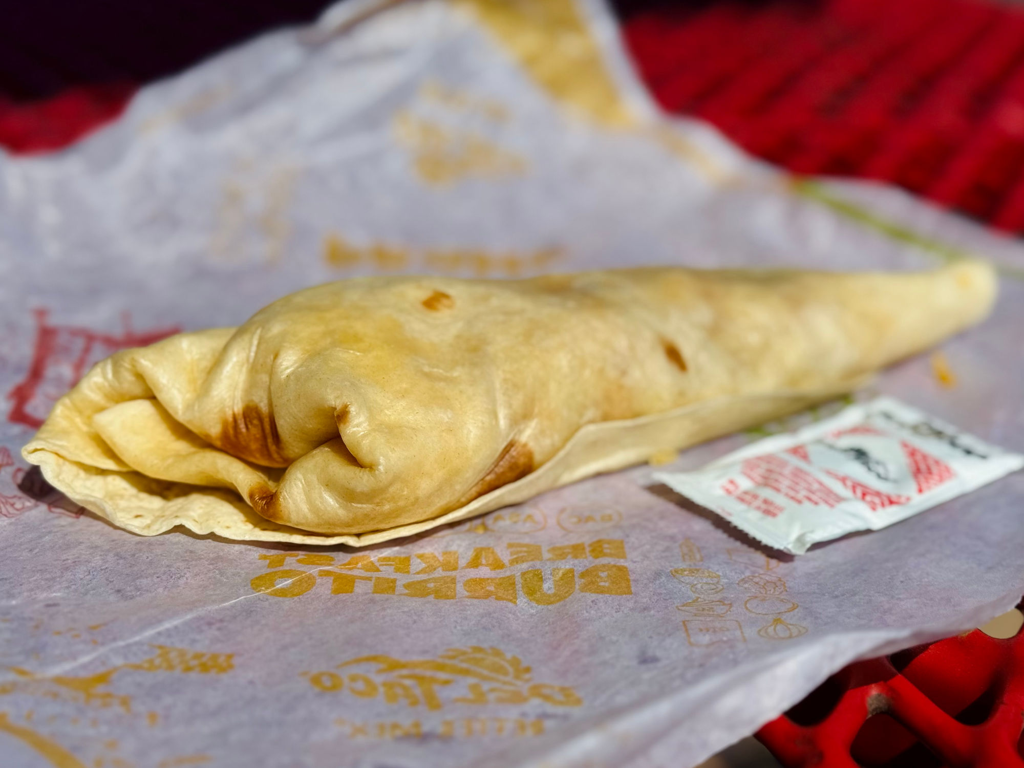 Egg & Cheese Breakfast Burrito Del Taco Egg & Cheese Breakfast Burrito