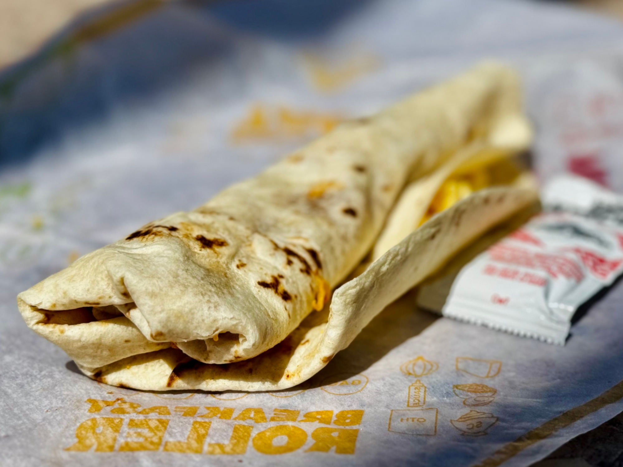Egg & Cheese Breakfast Roller Del Taco Egg & Cheese Breakfast Roller