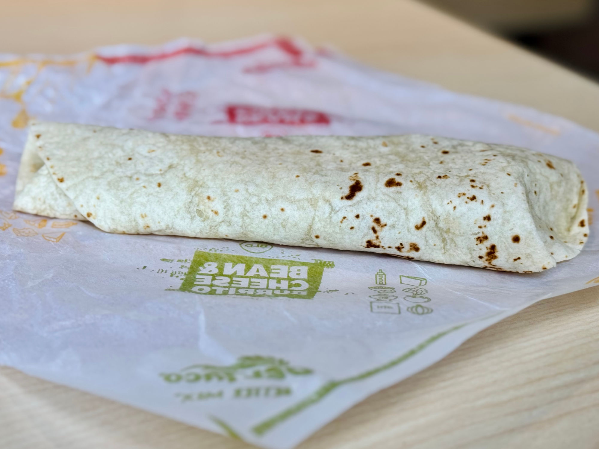 Green Bean & Cheese Burrito Del Taco Green Bean & Cheese Burrito