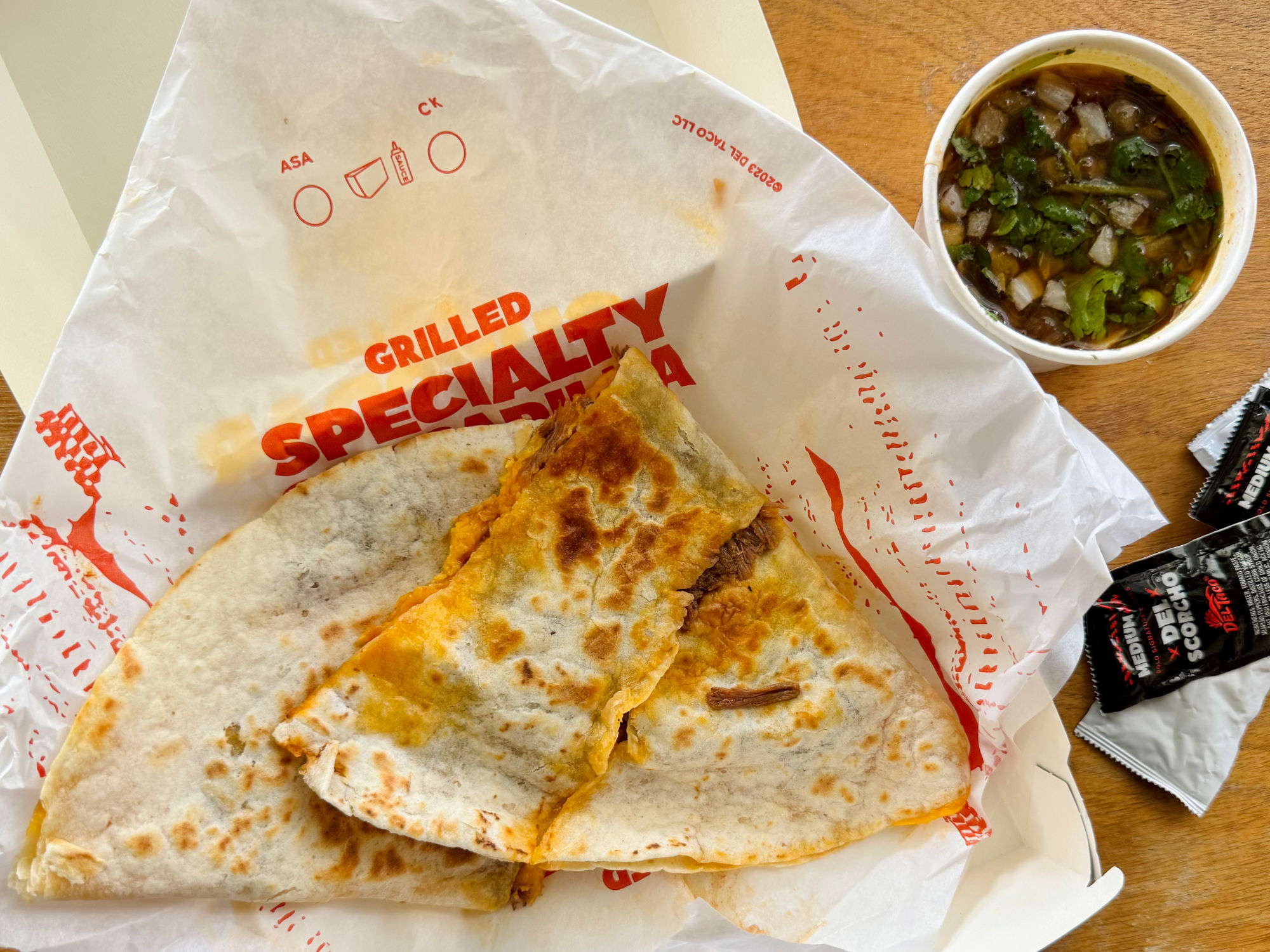 Shredded Beef Birria Quesadilla Del Taco Shredded Beef Birria Quesadilla