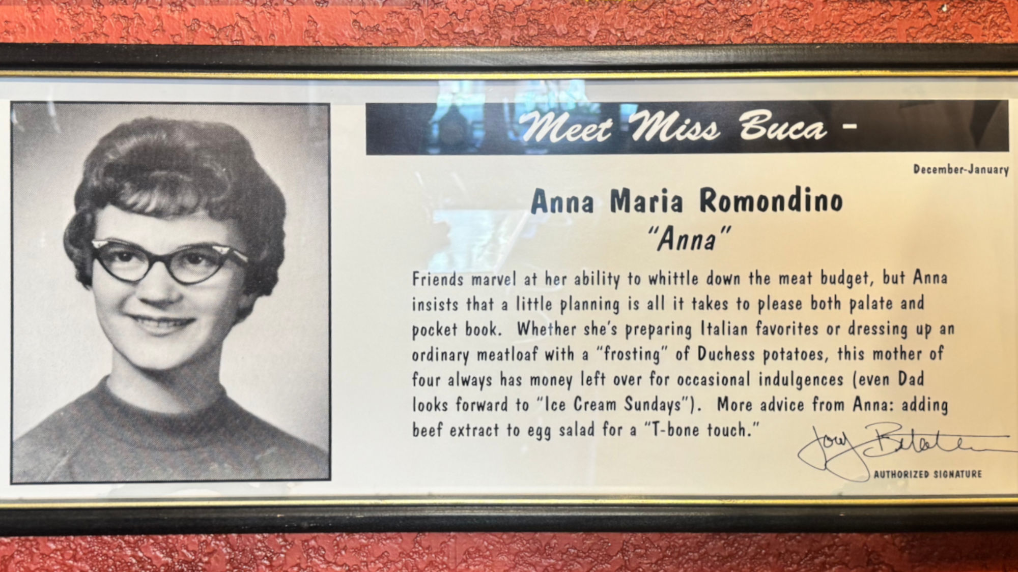 Meet Miss Buca Anna Maria Romondino