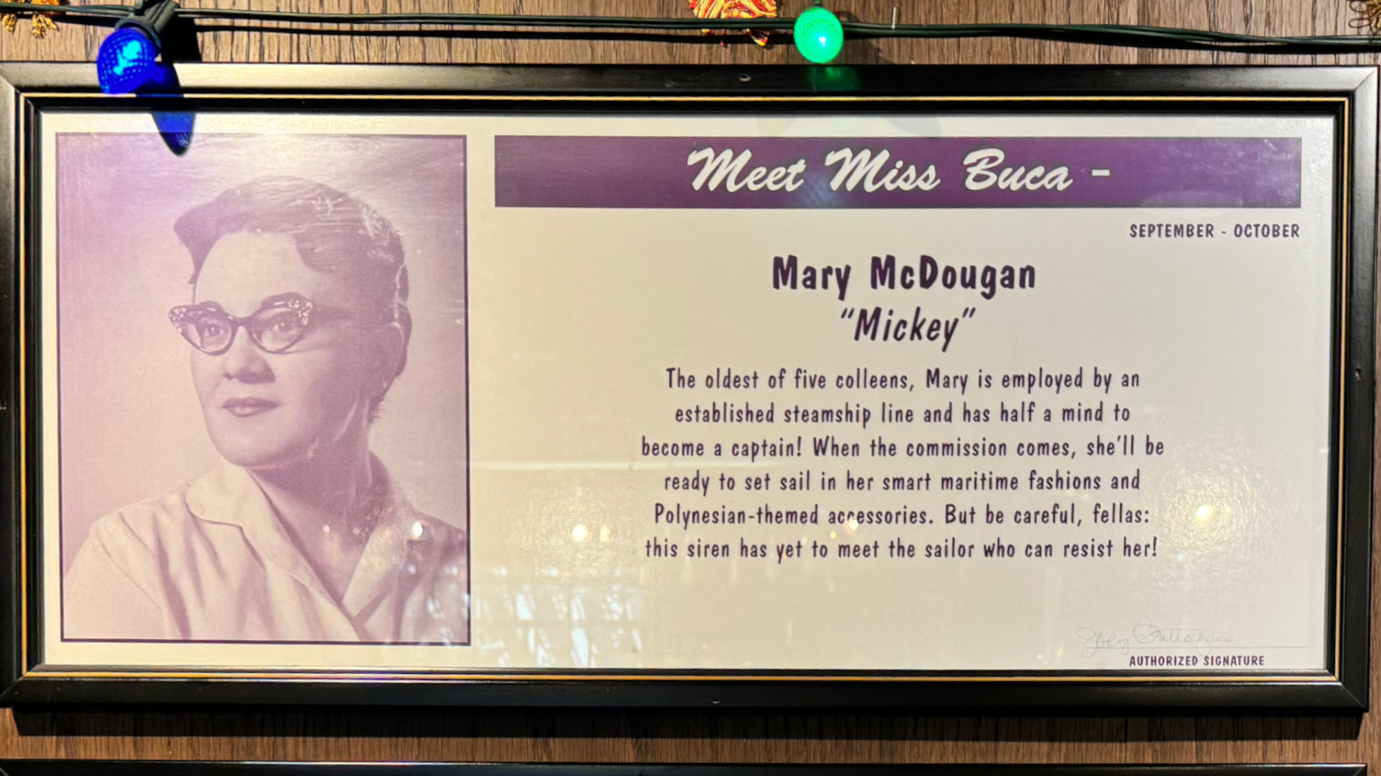 Meet Miss Buca Mary McDougan