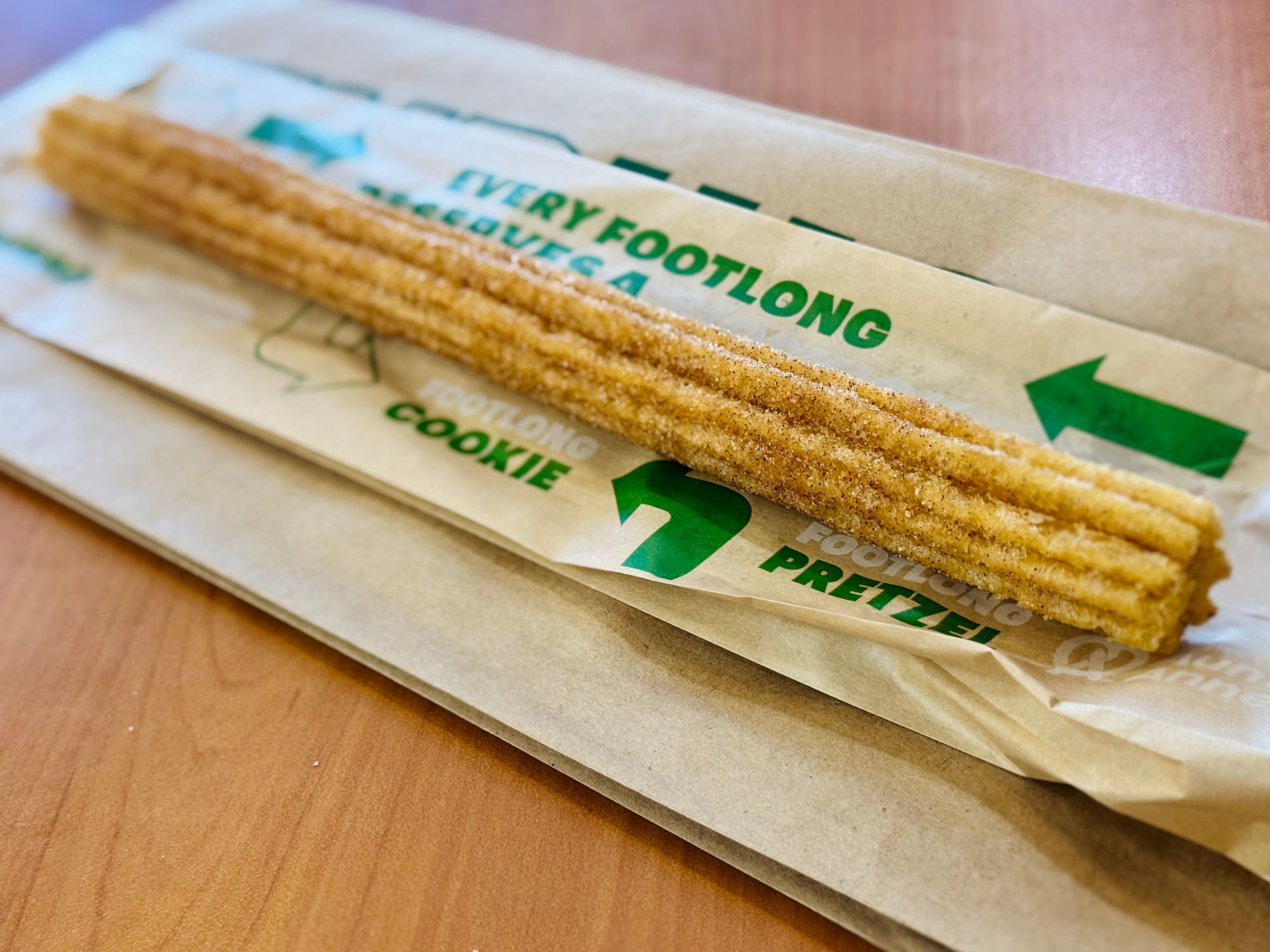 Subway Cinnabon Footlong Churro