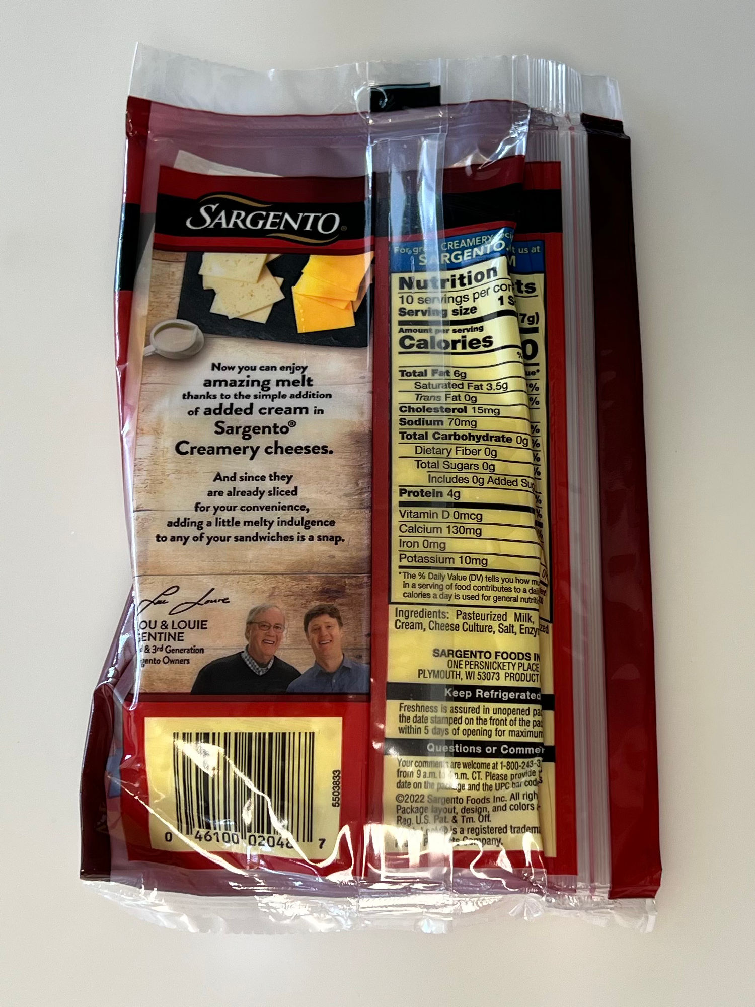 Baby Swiss Sargento Nutrition Facts