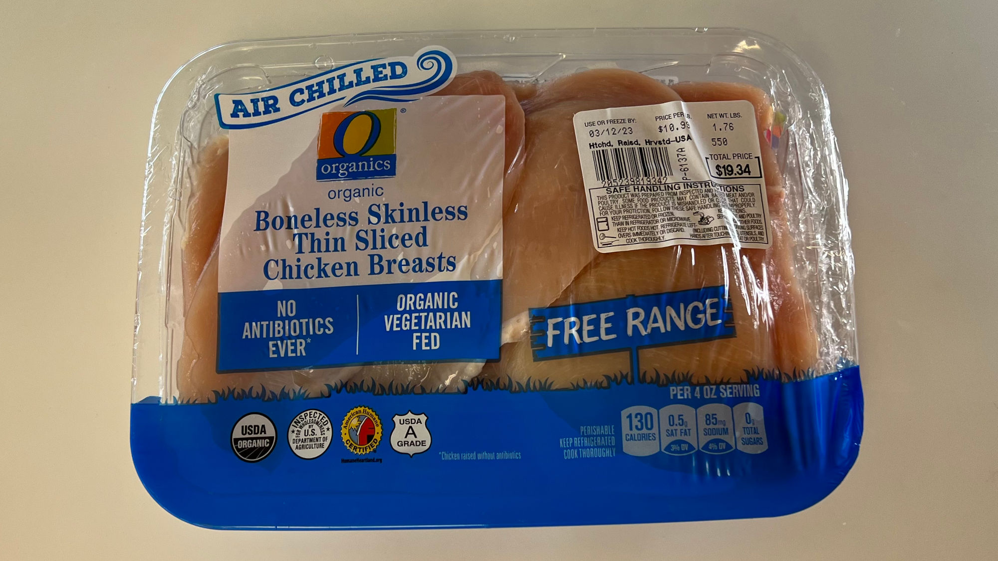 Boneless Skinless Thin Sliced Chicken Breasts