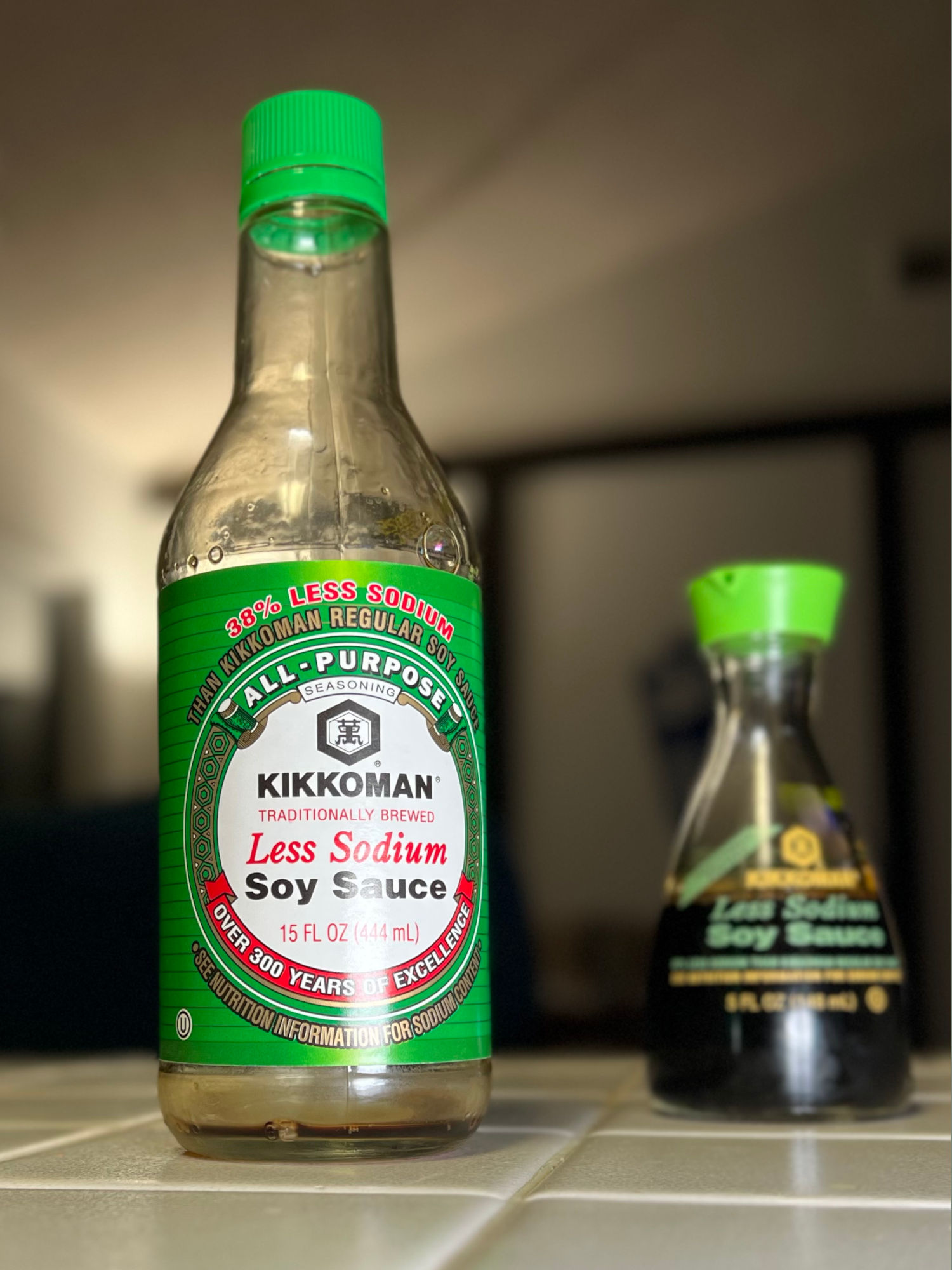 Kikkoman Less Sodium Soy Sauce Label