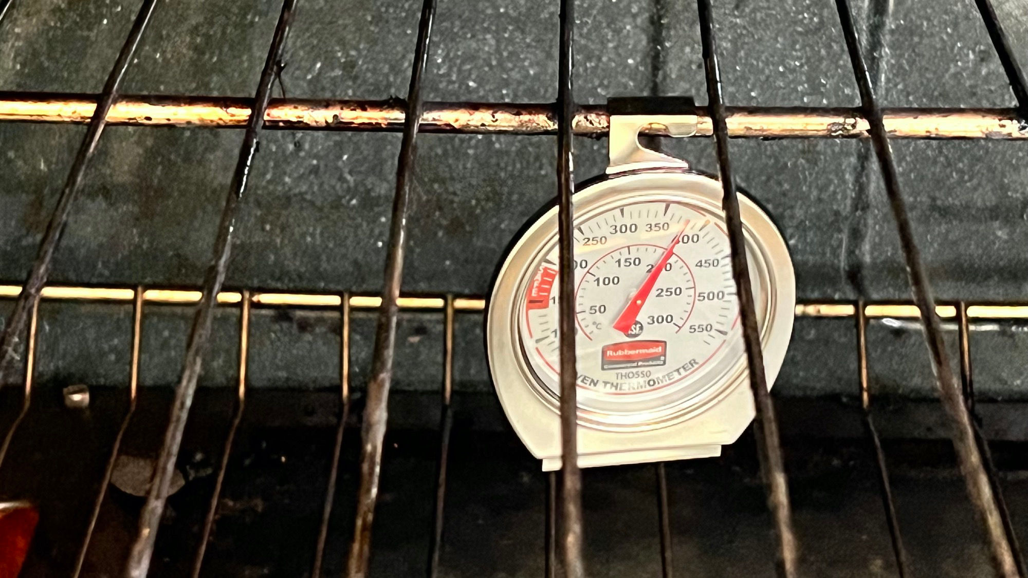 Oven Thermometer Has Both Fahrenheit and Celsius