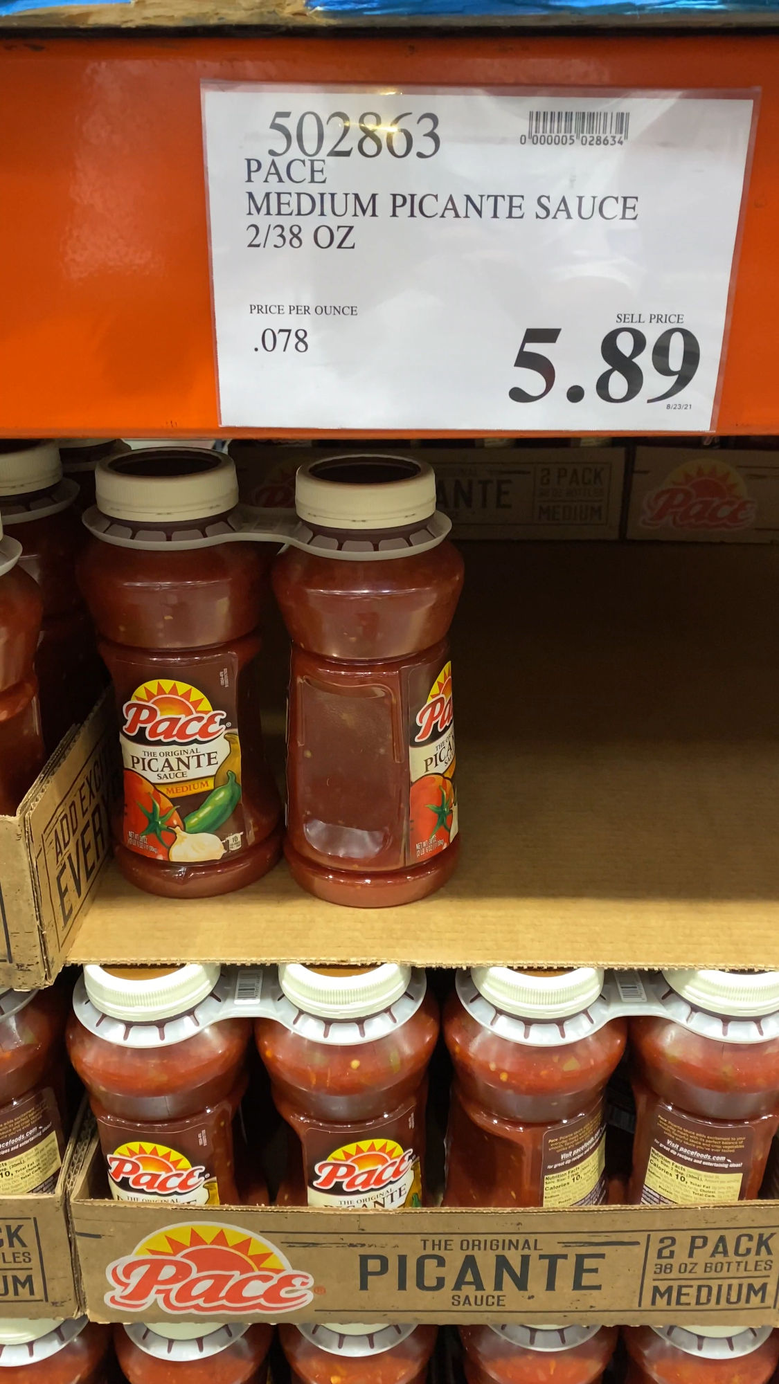 Pace Picante Sauce Costco $5.89 for 2 large