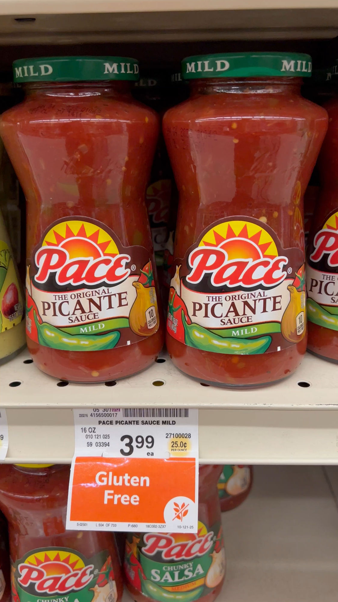 Pace Picante Sauce Vons $3.99