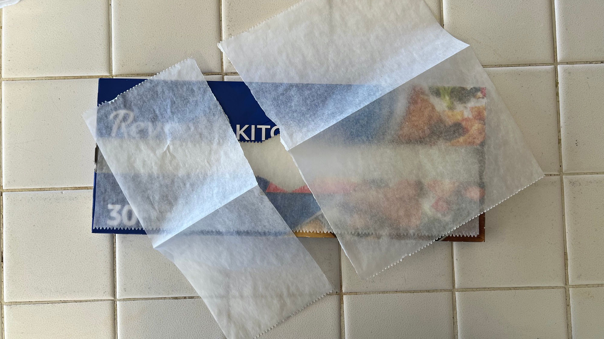 Tearing Parchment Paper Leftover Piece