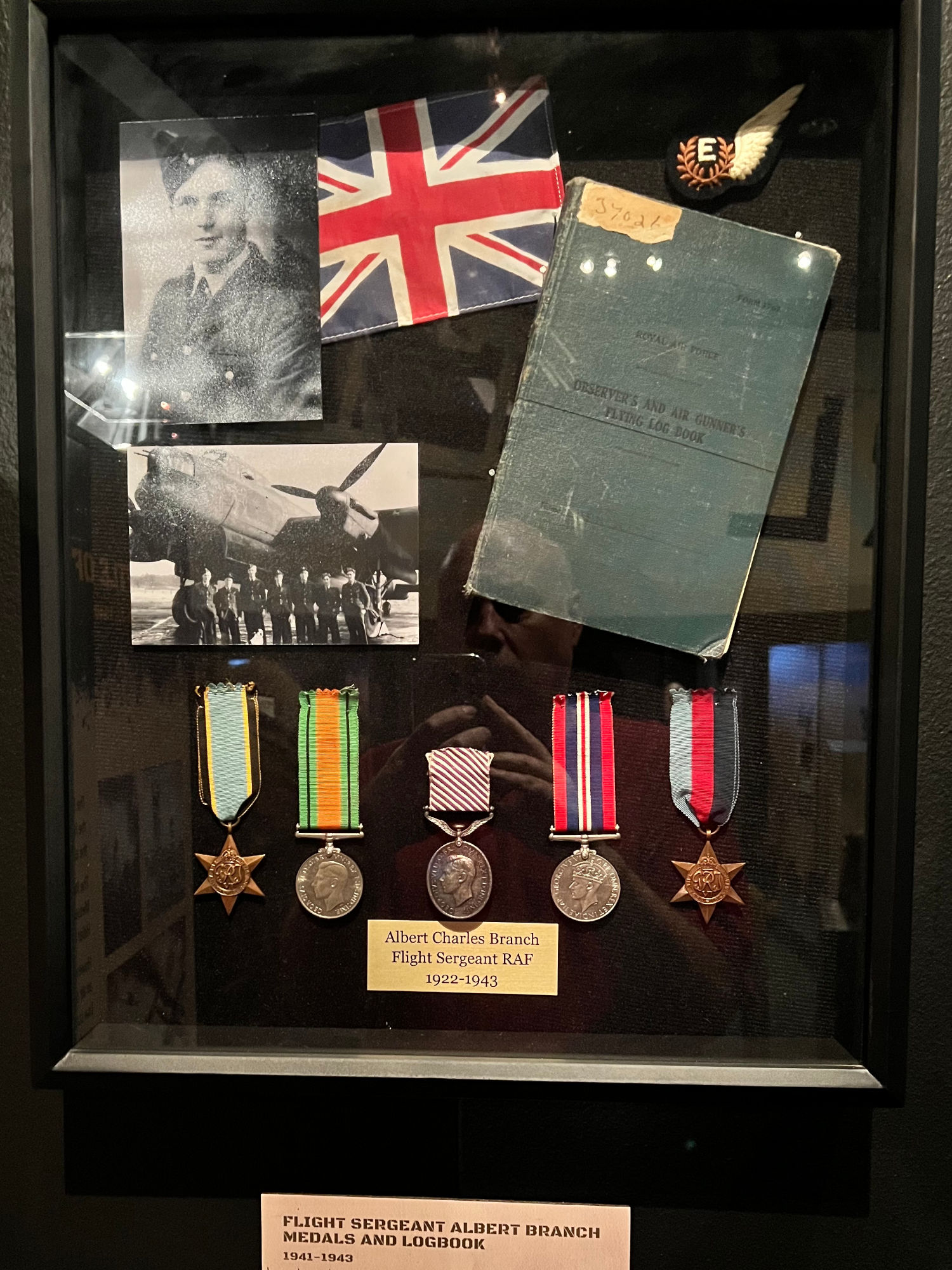 Albert Branch Medals and Logbook